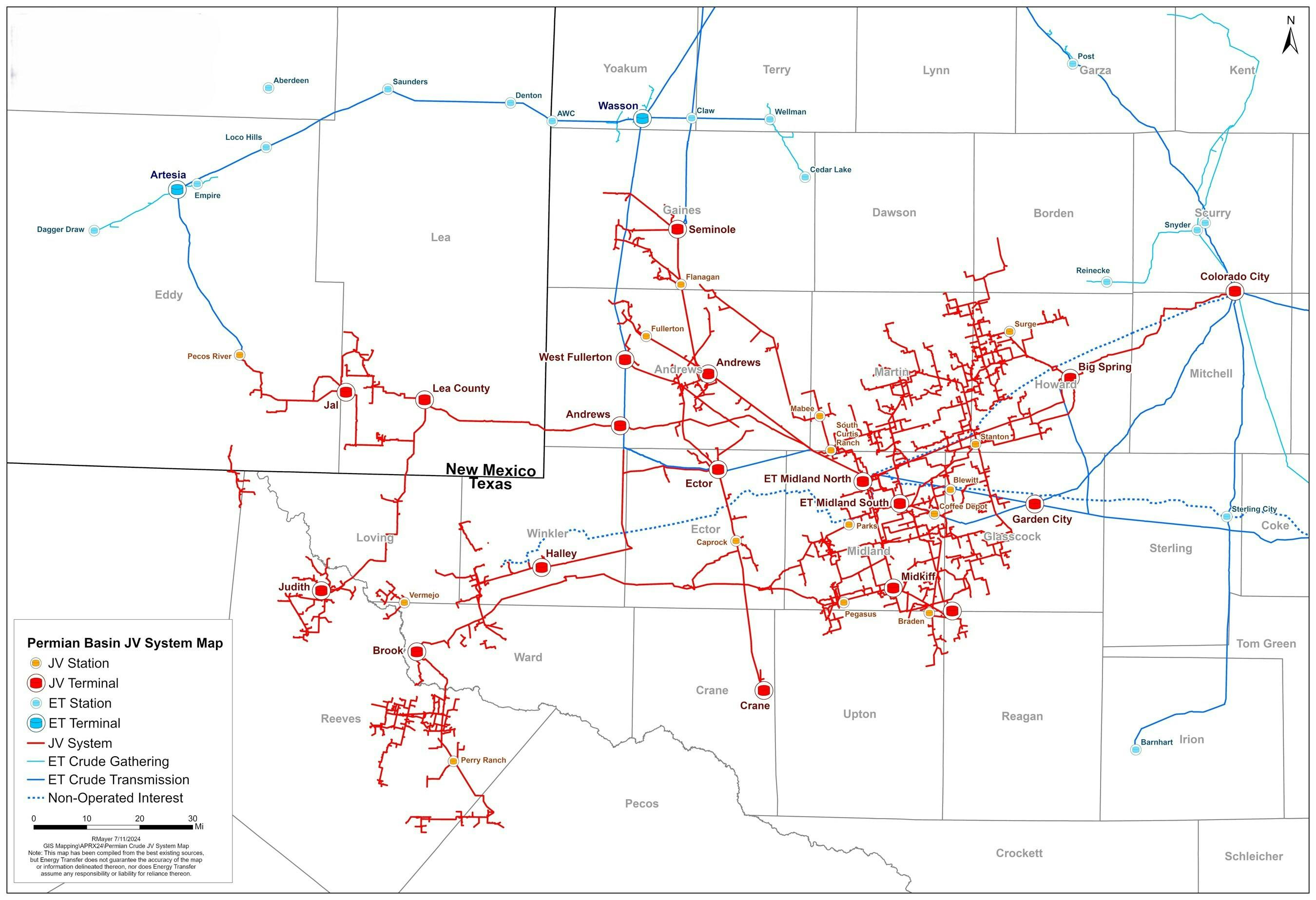 Energy Transfer and Sunoco will combine crude oil and produced water gathering assets in the Permian basin.
