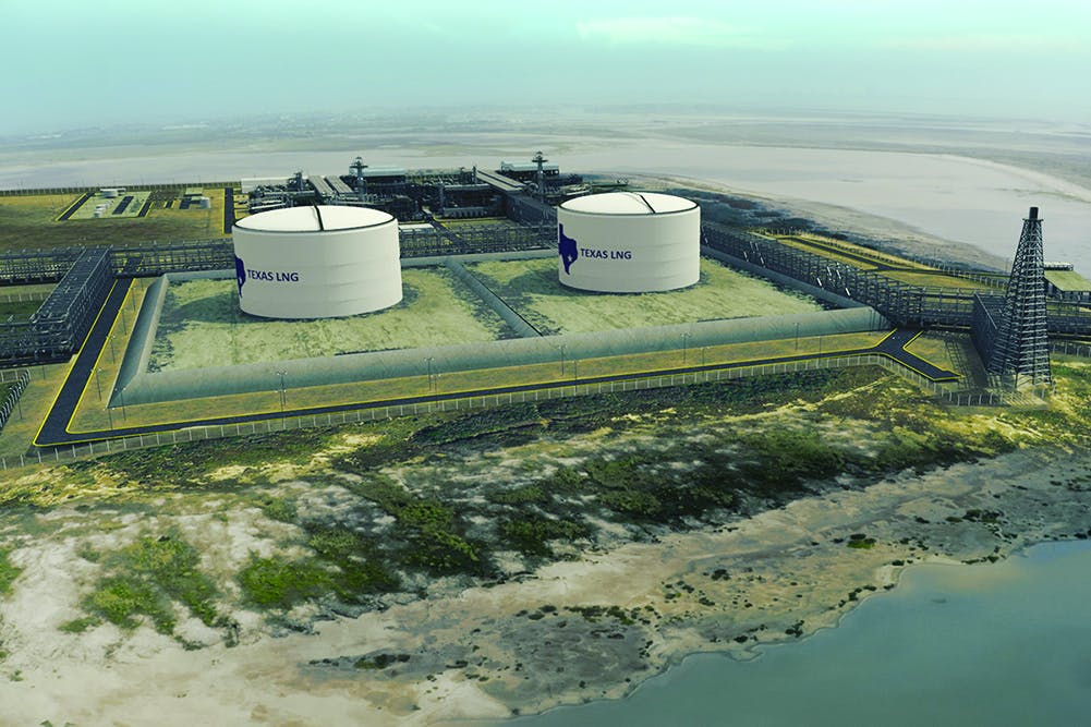 Texas LNG is permitted by the US Federal Energy Regulatory Commission (FERC) with construction set to start in 2024 and commercial operations in 2028. The 4-million tpy plant will be powered by renewable energy driving electric motors, substantially lowering its emissions (Fig. 1).