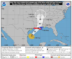 Tropical Storm Francine. Tropical Storm Francine.