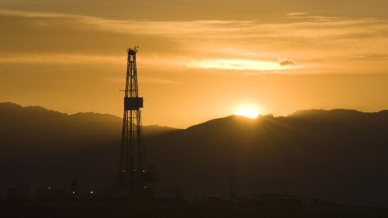 Rig at sunset.