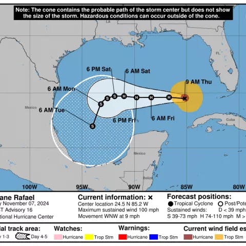 Hurricane Rafael, Gulf of Mexico.