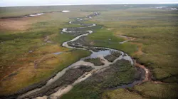 Aerial photo of the Coastal Plain in the Arctic National Wildlife Refuge. Aerial photo of the Coastal Plain in the Arctic National Wildlife Refuge.