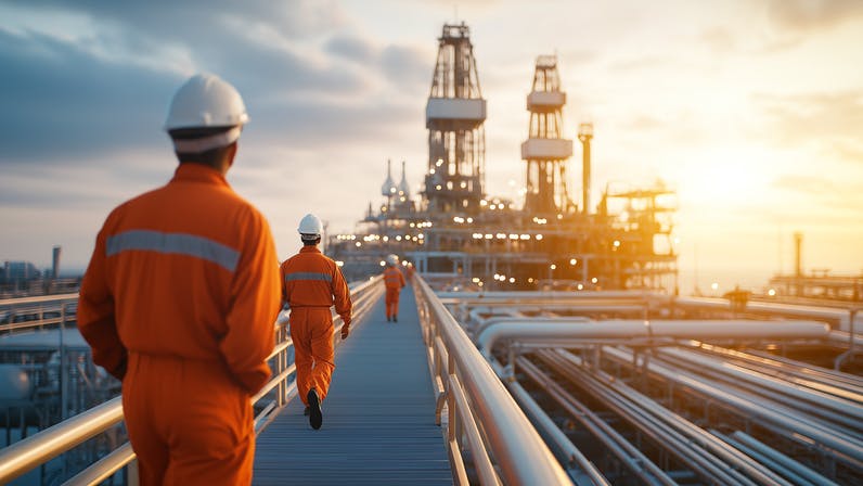 Oil and gas workers. Generative AI.