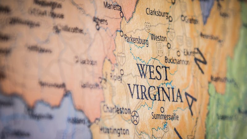 West Virginia map