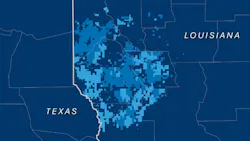 Expand's holdings in the Haynesville; legacy Chesapeake assets are in darker blue Expand's holdings in the Haynesville; legacy Chesapeake assets are in darker blue