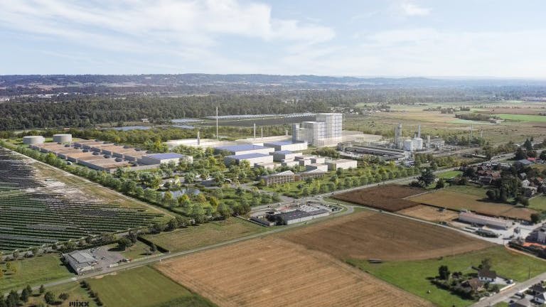 Rendering of Elyse Energy's proposed SAF plant in France