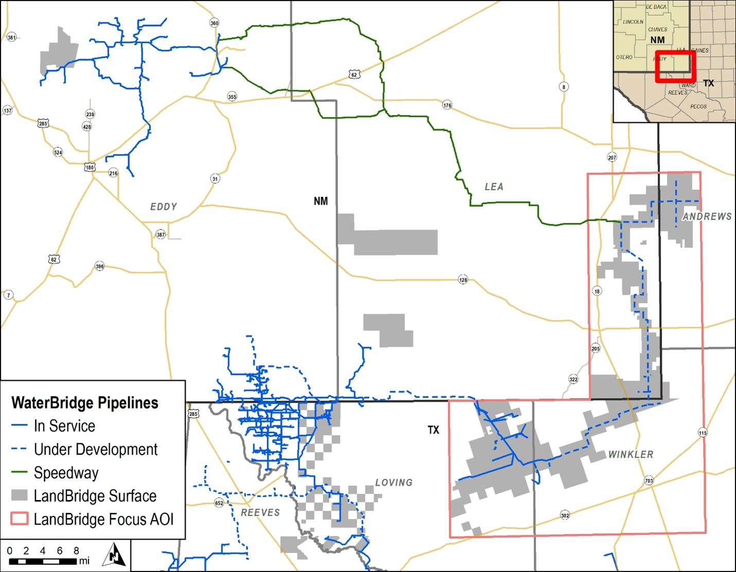 WaterBridge pipelines