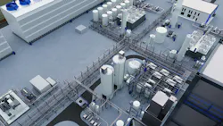 STRATOS Direct Air Capture plant rendering STRATOS Direct Air Capture plant rendering