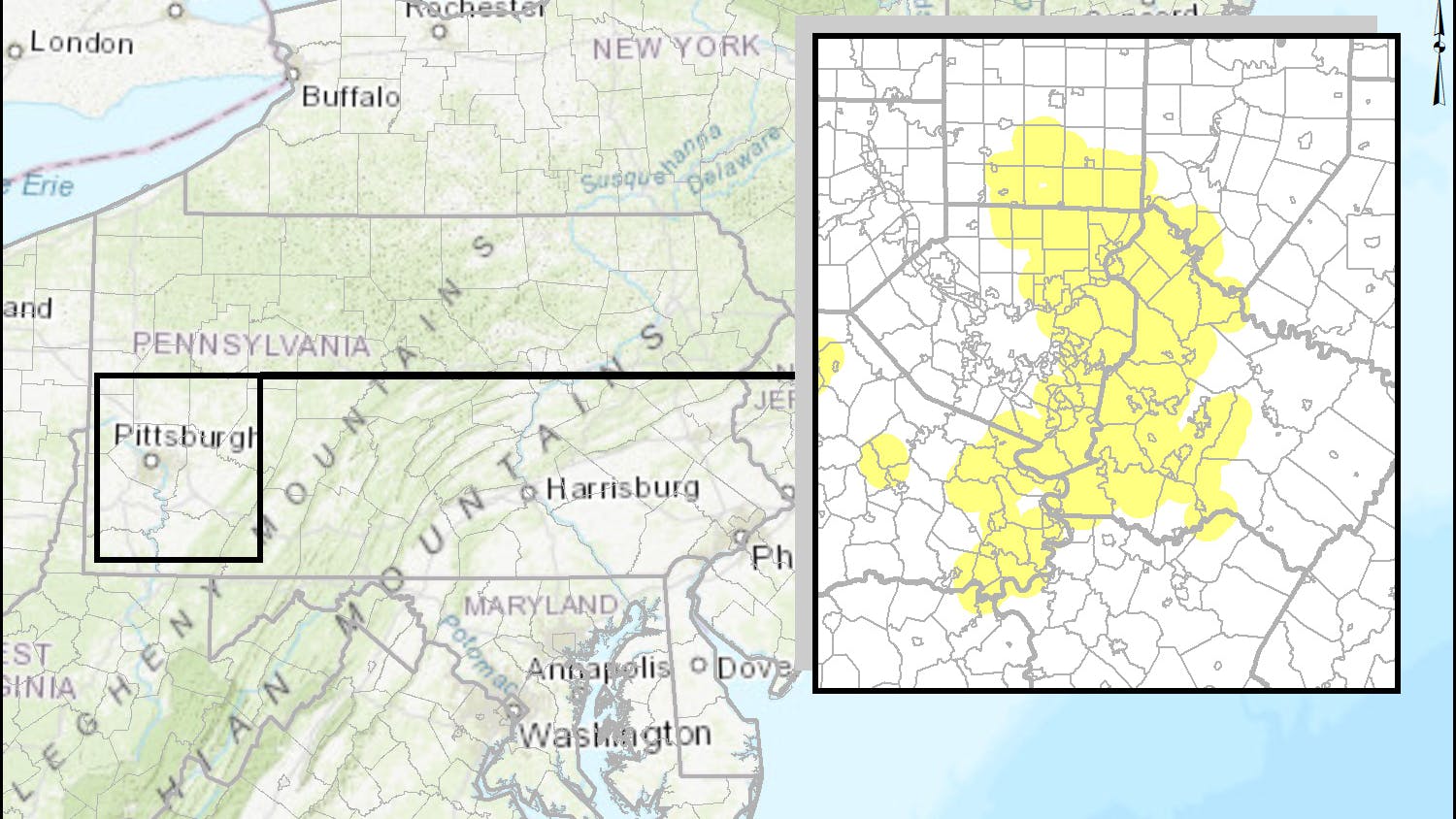 Olympus Energy operations map, 2019.