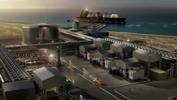 Rendering of ADNOC's Ruwais LNG project Rendering of ADNOC's Ruwais LNG project