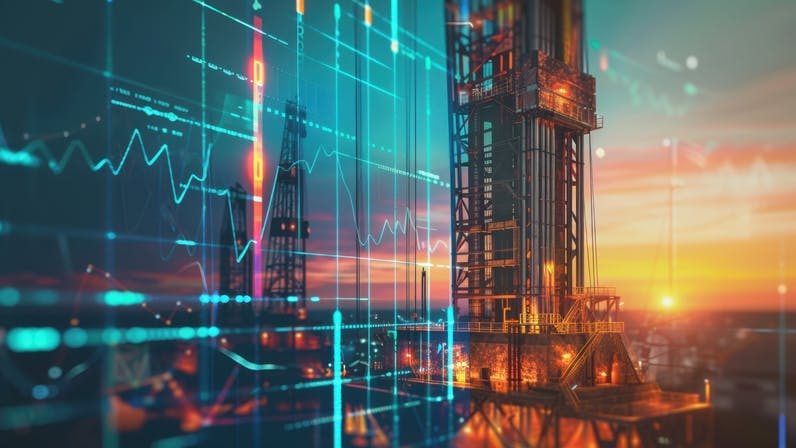 oil gas industry data concept