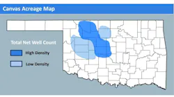 Canvas Energy acreage map, Oklahoma Canvas Energy acreage map, Oklahoma