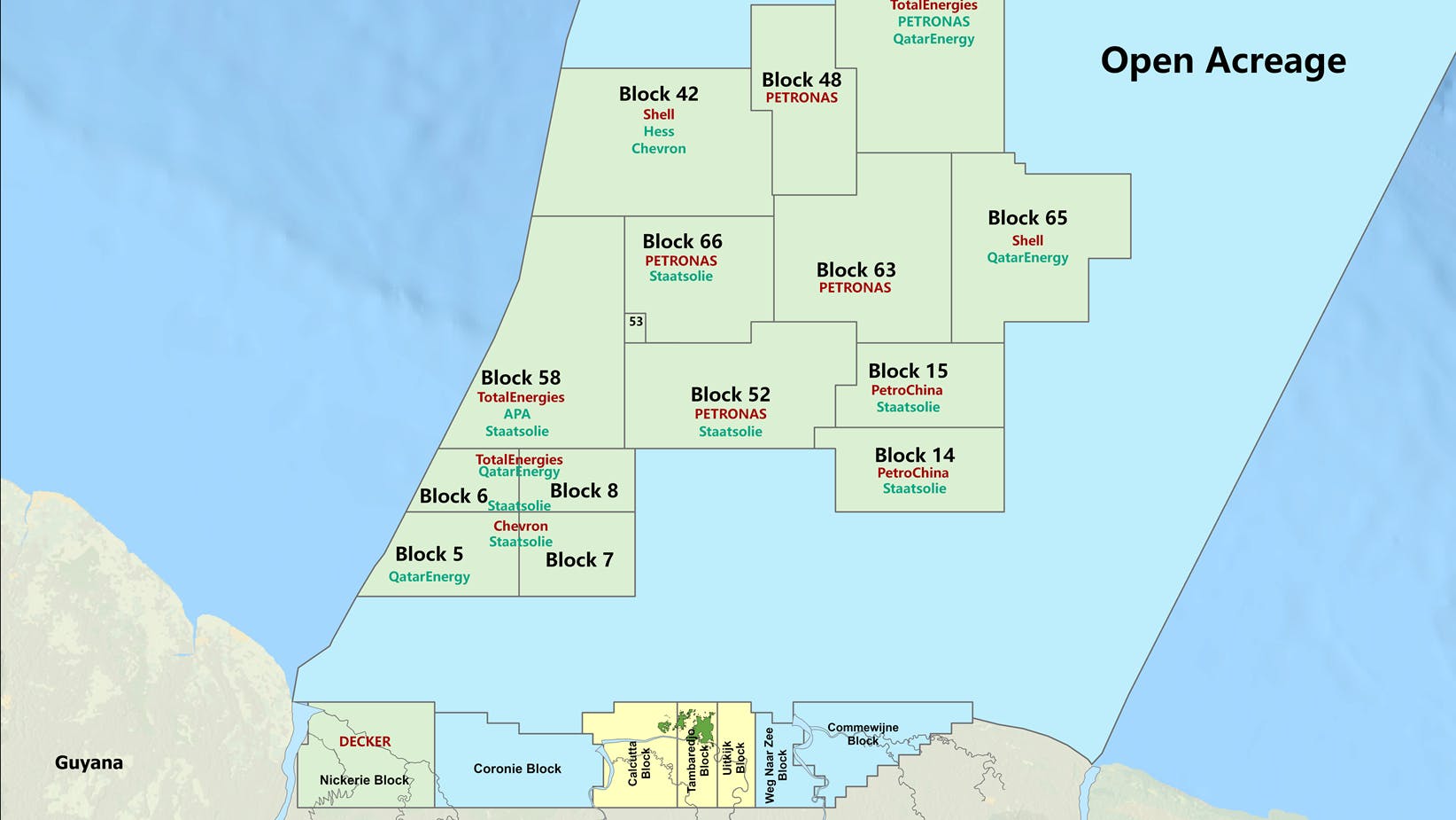 Block 5 location offshore Suriname
