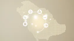 Map of Saudi Arabia on beige background Map of Saudi Arabia on beige background