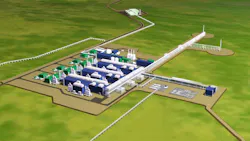 Alaska LNG gas treatment plant rendering Alaska LNG gas treatment plant rendering
