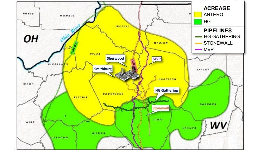 Antero Resources, HG Energy II LLC Marcellus assets, West Virginia