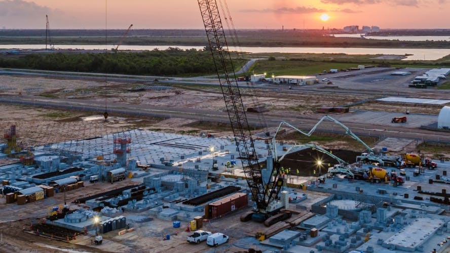 Woodside Louisiana LNG plant under construction