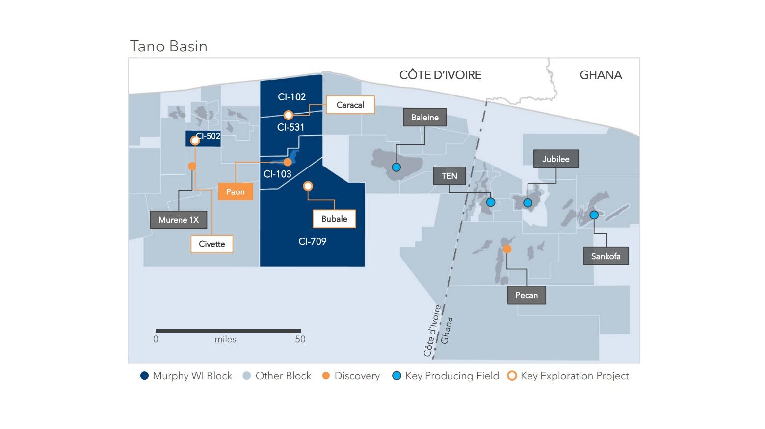 Murphy Oil C&ocirc;te d&rsquo;Ivoire exploration area map