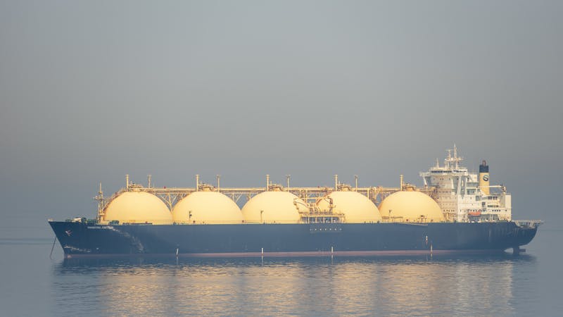 LNG vessel on water