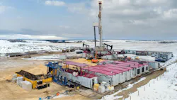 dilling rig in snow in Canada dilling rig in snow in Canada