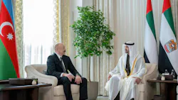 President of the Republic of Azerbaijan Ilham Aliyev (left) met with President of the United Arab Emirates Sheikh Mohamed bin Zayed Al Nahyan President of the Republic of Azerbaijan Ilham Aliyev (left) met with President of the United Arab Emirates Sheikh Mohamed bin Zayed Al Nahyan