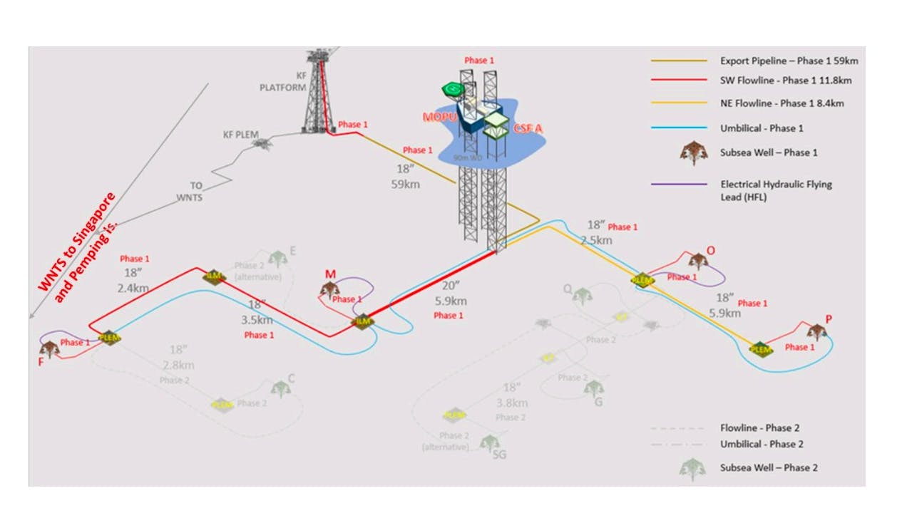 Mako field development concept layout