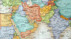 Middle East map with Iran centered Middle East map with Iran centered
