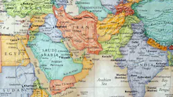Middle East map with Iran centered Middle East map with Iran centered