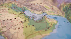Middle East map with Iran top center Middle East map with Iran top center