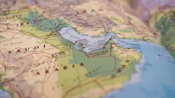 Middle East map with Iran top center Middle East map with Iran top center