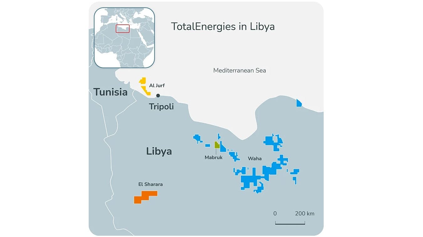 TotalEnergies Libya operations map
