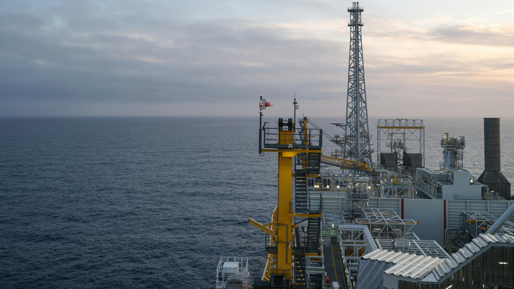 Johan Castberg oil production infrastructure, aerial view, Barents Sea
