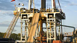 close up of land drilling rig close up of land drilling rig