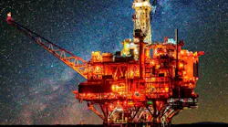 Oil and gas platform offshore California Oil and gas platform offshore California