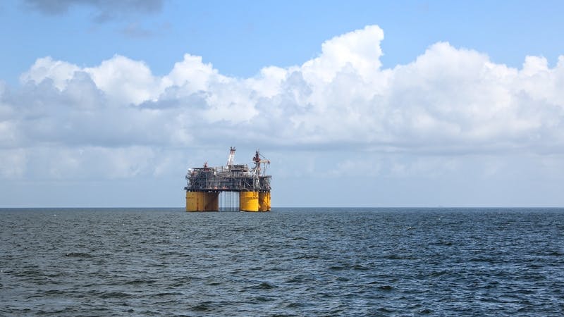 Oil and gas platform in US Gulf of Mexico