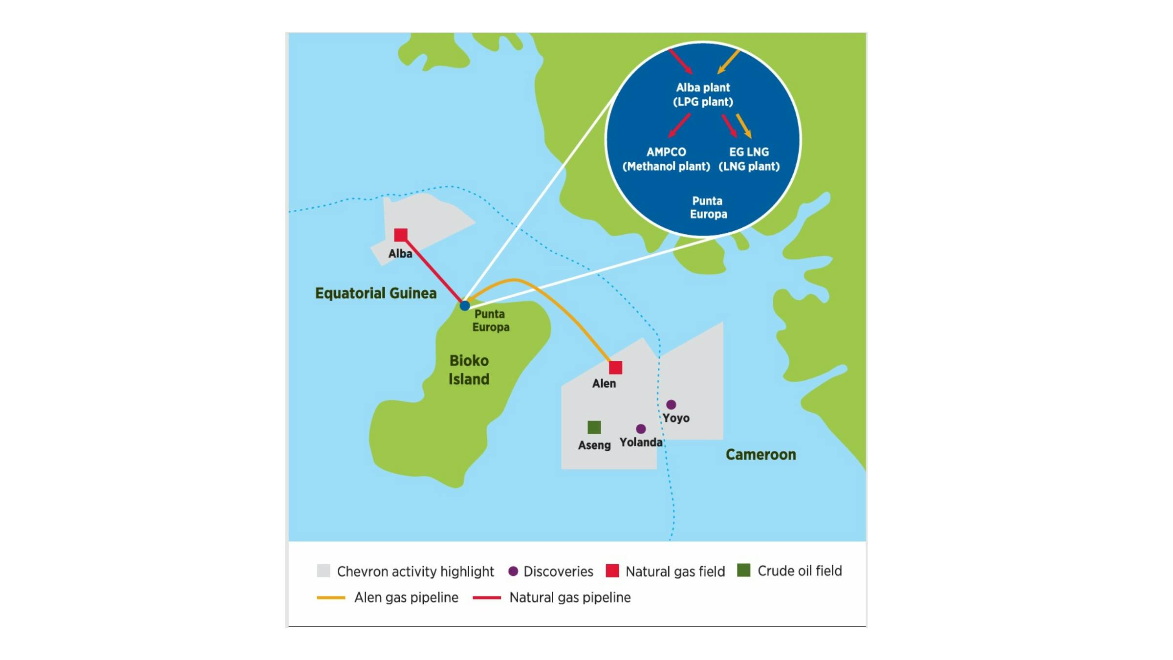 Map of Aseng Gas Monetization Project assets