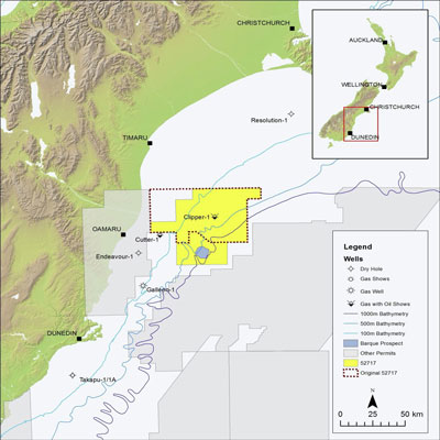 Canterbury basin offshore New Zealand