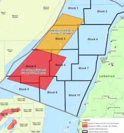 Sepctrum 3D seismic survey area off Lebanon Sepctrum 3D seismic survey area off Lebanon