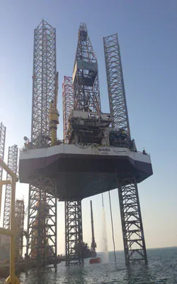 Occidental Petroleum's Msheireb jackup drilling rig Occidental Petroleum's Msheireb jackup drilling rig