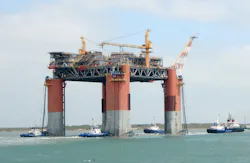 The Delta House FPSO has been moved to its operating site in the Gulf of Mexico’s Mississippi Canyon 254 field. The Delta House FPSO has been moved to its operating site in the Gulf of Mexico’s Mississippi Canyon 254 field.