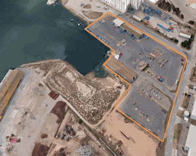 Supply base in Flinders Port