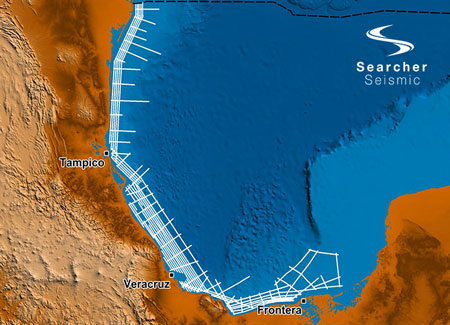 Buscador Near-Shore 2D seismic survey offshore Mexico