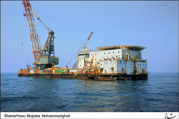 South Pars platform in the Persian Gulf