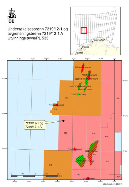 Well 7219/12-1 and 7219/12-1 A in the Barents Sea