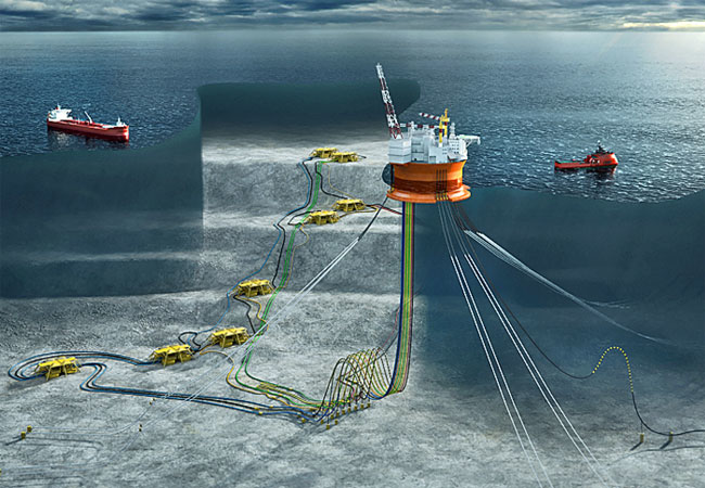 Goliat layout in the Barents Sea
