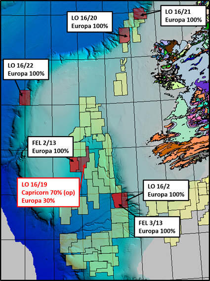 Licensing option 16/19 offshore western Ireland