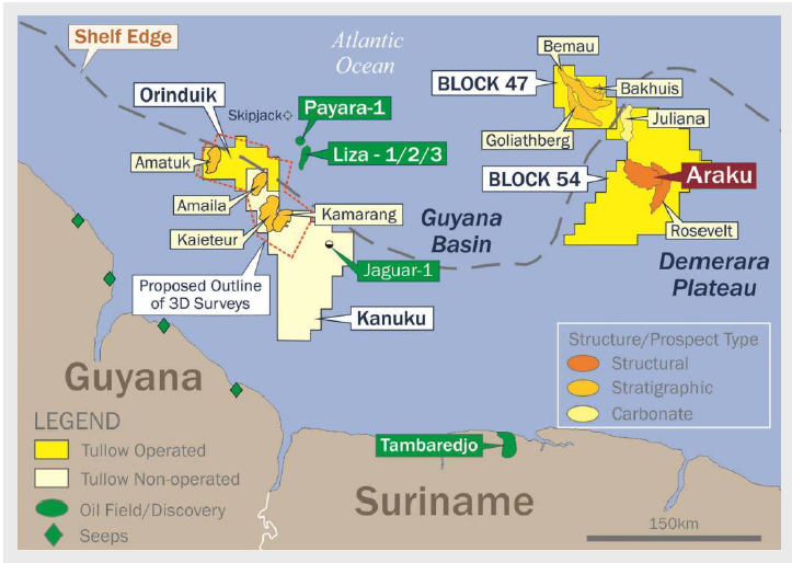 Tullow Oil prospects offshore Guyana