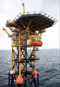 Ravn production platform in the Danish North Sea Ravn production platform in the Danish North Sea