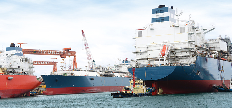 FSRU under construction at HHI