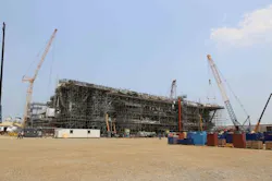 Main support frame of the Johan Sverdrup Phase 1 drilling platform Main support frame of the Johan Sverdrup Phase 1 drilling platform